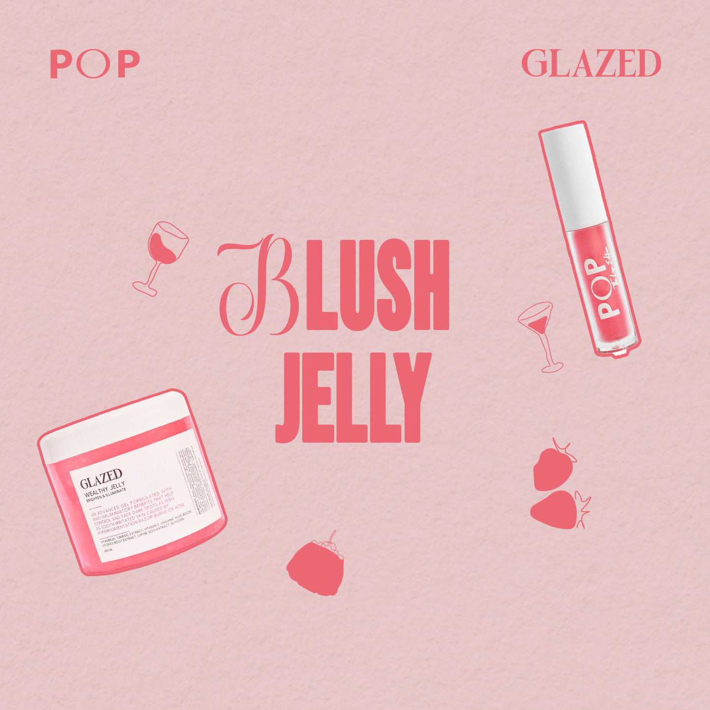 Exclusive POP X GLAZED Blush jelly
